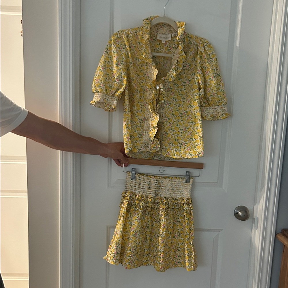 Love the Label Floral Top and Skirt Set